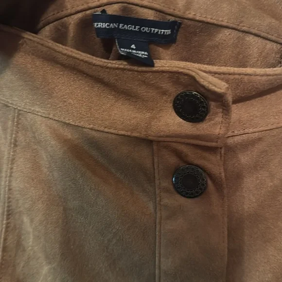 American Eagle Brown Faux Suede Skirt - Picture 5 of 5